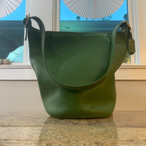 Olive green Coach bucket bag - Picture 3 of 6